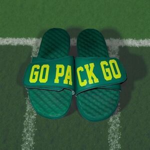 Mens Green Bay Packers ISlide "Go Pack" Slide Sandals Size 11